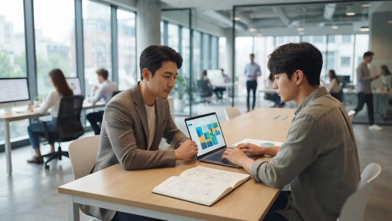 비즈팝콘은 이렇게 합니다