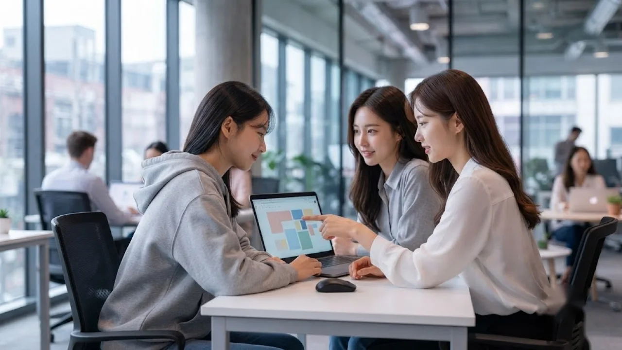 비즈팝콘은 이렇게 합니다