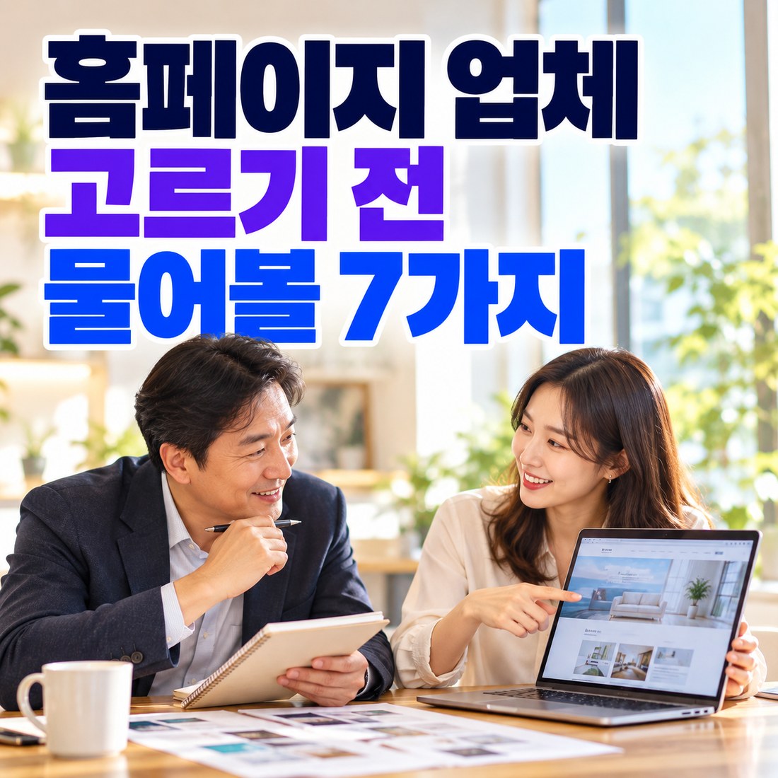홈페이지제작업체 고르기 전에 물어볼 7가지 — 좋은 답과 걸러야 할 답