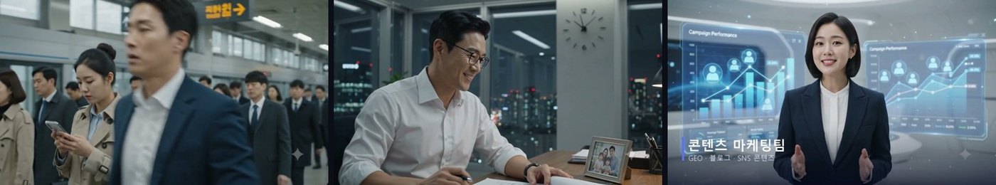 자비스가 제작한 홍보영상 3편의 실제 프레임